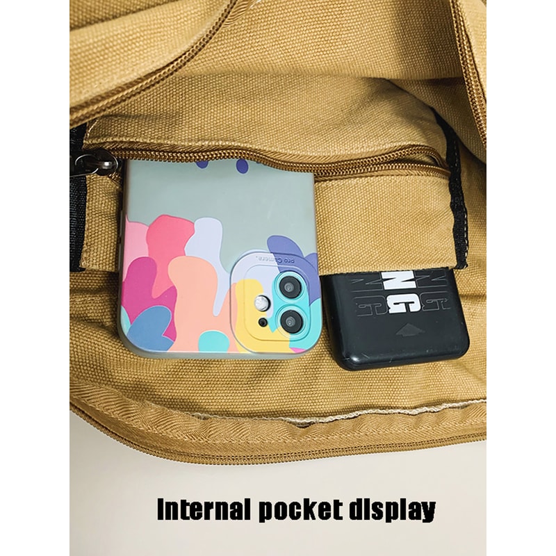 Casual Canvas Messenger Bag Versatile & Spacious Shoulder Bag for Students Men & Women