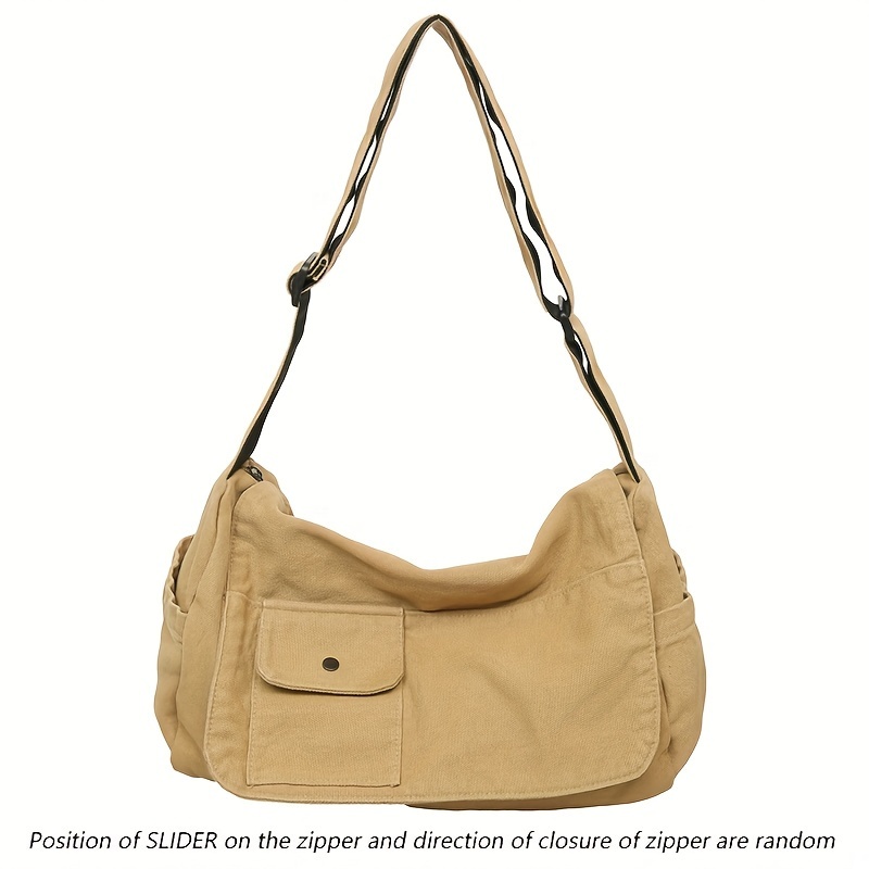 Casual Canvas Messenger Bag Versatile & Spacious Shoulder Bag for Students Men & Women