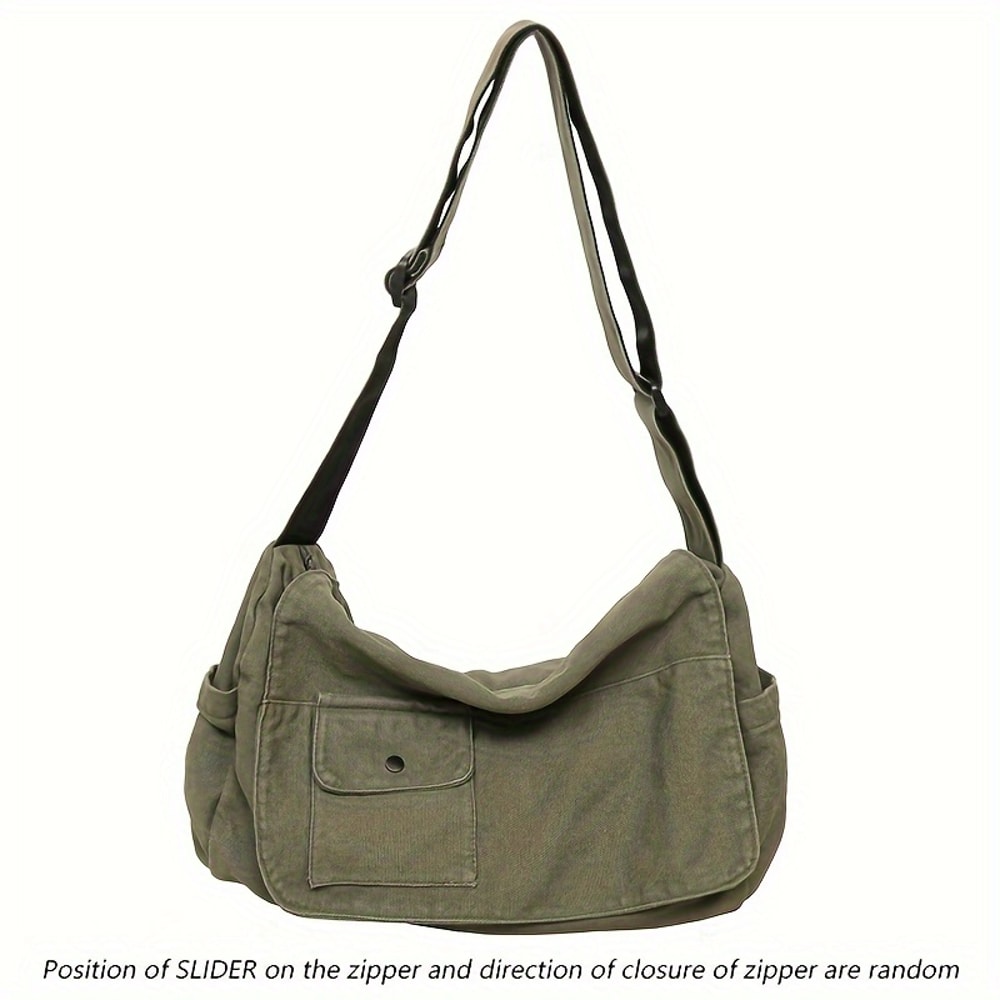 Casual Canvas Messenger Bag Versatile & Spacious Shoulder Bag for Students Men & Women
