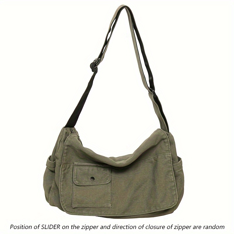 Casual Canvas Messenger Bag Versatile & Spacious Shoulder Bag for Students Men & Women