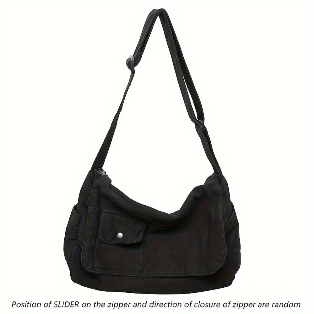 Casual Canvas Messenger Bag Versatile & Spacious Shoulder Bag for Students Men & Women