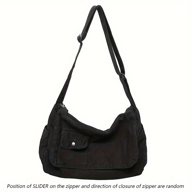 Casual Canvas Messenger Bag Versatile & Spacious Shoulder Bag for Students Men & Women