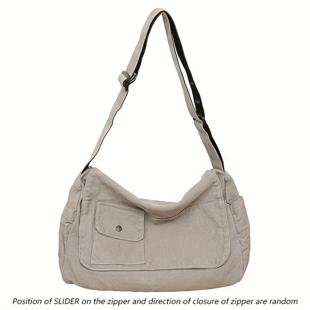 Casual Canvas Messenger Bag Versatile & Spacious Shoulder Bag for Students Men & Women