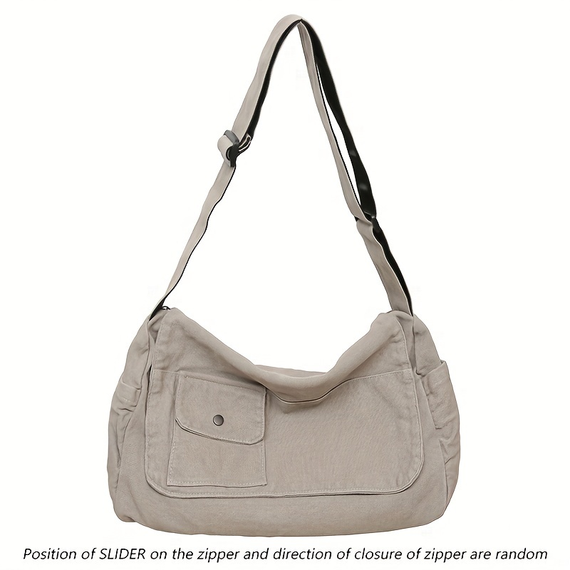Casual Canvas Messenger Bag Versatile & Spacious Shoulder Bag for Students Men & Women