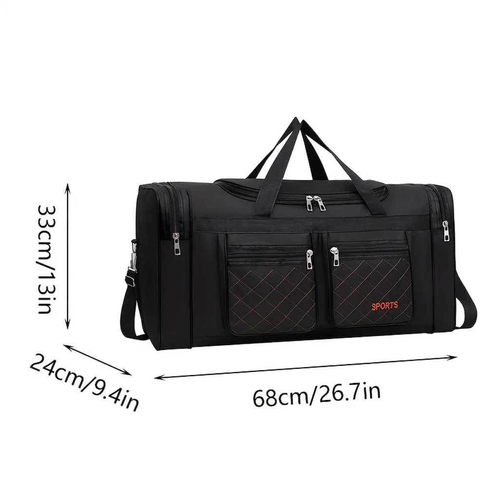Large Capacity Travel Duffel Bag Spacious Multi pocket Sports & Travel Bag for Short Trips Gym and Weekend Getaways