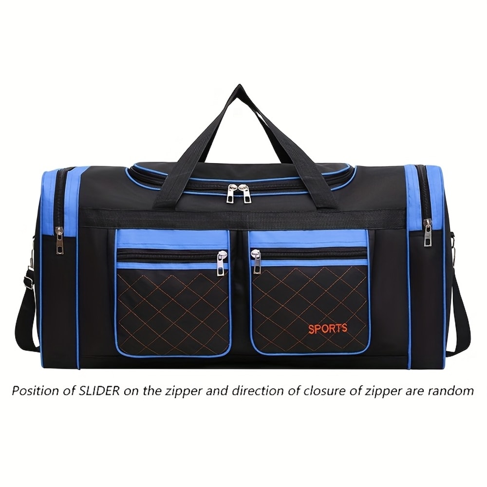 Large Capacity Travel Duffel Bag Spacious Multi pocket Sports & Travel Bag for Short Trips Gym and Weekend Getaways