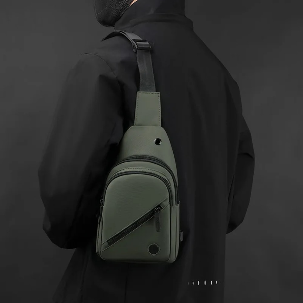 Lightweight Mens Chest Bag Casual Nylon Crossbody Bag For Hiking Outdoor Sports And Daily Commute 2