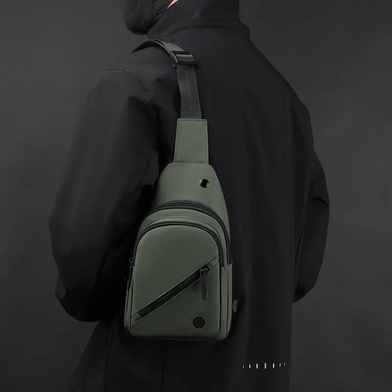 Lightweight Mens Chest Bag Casual Nylon Crossbody Bag For Hiking Outdoor Sports And Daily Commute 2