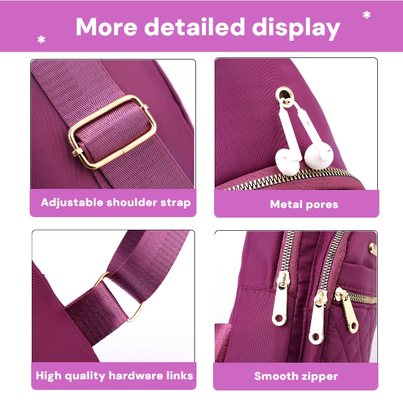 Fashionable Diamond Stitched Casual Shoulder Bag for Women Stylish Daily Commuting & Cycling Chest Bag