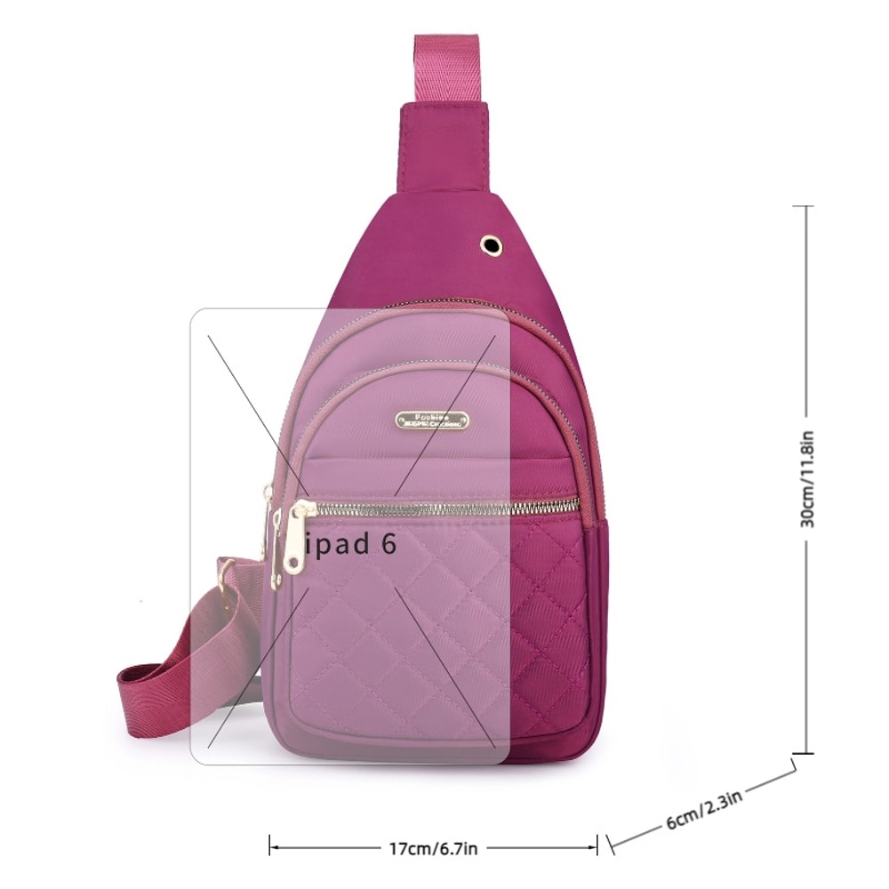 Fashionable Diamond Stitched Casual Shoulder Bag for Women Stylish Daily Commuting & Cycling Chest Bag