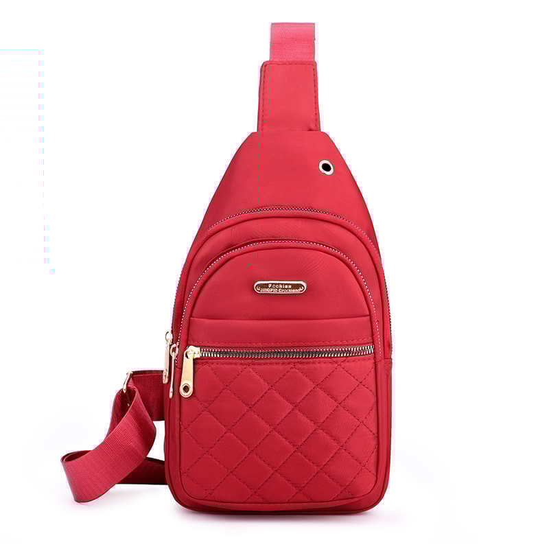 Fashionable Diamond Stitched Casual Shoulder Bag for Women Stylish Daily Commuting & Cycling Chest Bag