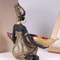 Vintage Girl Holding Plate Sculpture Home Office Decorative Ornament Artistic Collectible Desk Dec 1