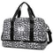 Spacious & Durable Womens Carry On Travel Bag Animal Print Nylon Large Capacity Gym & Overnight Bag