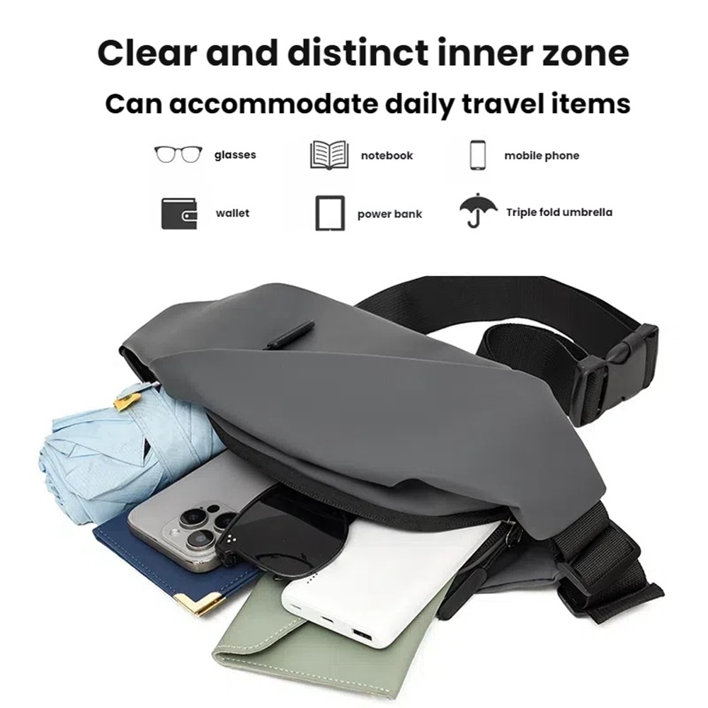 Fashionable Mens Chest Bag with Adjustable Shoulder Straps Perfect for Sports Mountaineering, and Daily Life