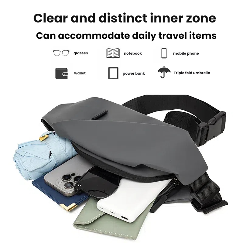 Fashionable Mens Chest Bag with Adjustable Shoulder Straps Perfect for Sports Mountaineering, and Daily Life