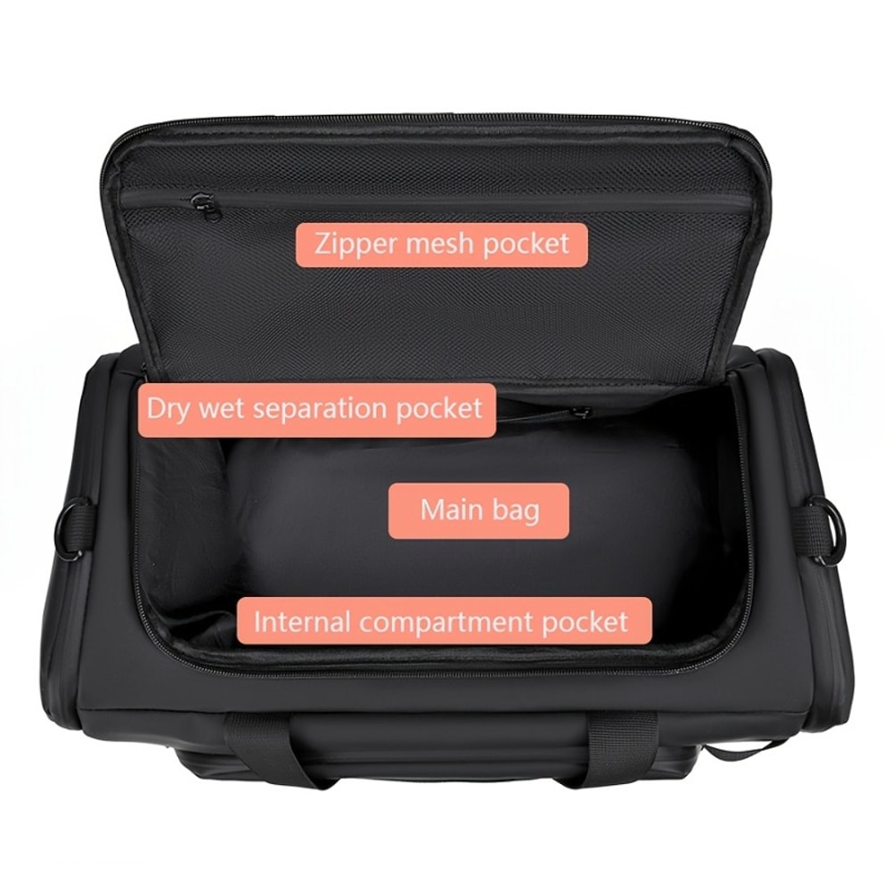 Mens Travel Duffel Bag With Shoe Compartment Sports Gym And Weekend Overnight Bag 3