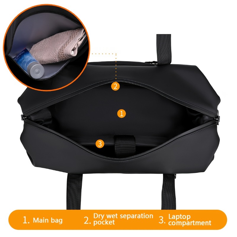 Large Capacity Travel Duffel Bag Portable Overnight Fitness Bag Unisex Sport Outdoor Companion 4