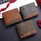 Retro PU Leather Mens Wallet Two Fold Design With Coin Purse And ID Card Holder 0