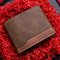 Retro PU Leather Mens Wallet Two Fold Design With Coin Purse And ID Card Holder 7