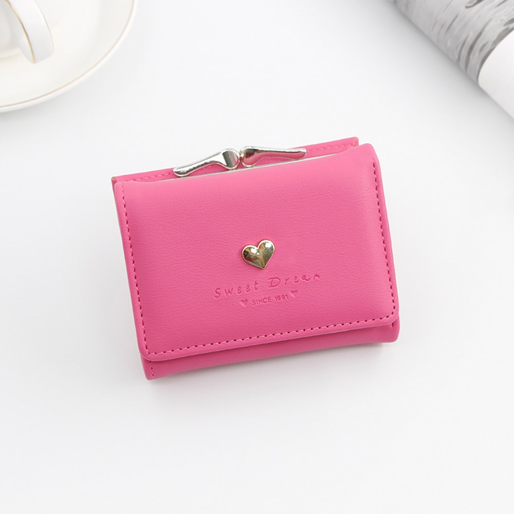 Mini Heart Wallet For Women Fashionable Coin Purse Card Holder 10