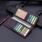 Mens Slim Microfiber Leather Wallet Long Purse For Men Thin Stylish Genuine Leather Bifold Wallet 3