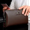 Mens High End PU Leather Long Wallet Large Capacity Anti Theft Clutch Wrist Bag With Multi Card Slo 0