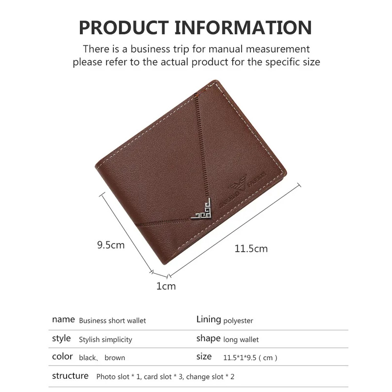 Slim RFID Leather Wallet For Men Minimalist Bifold Front Pocket Wallet With Credit Card Holder And 3