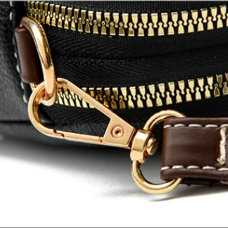 Luxury Cowhide Flap Handbag Womens Messenger Crossbody Bag 3