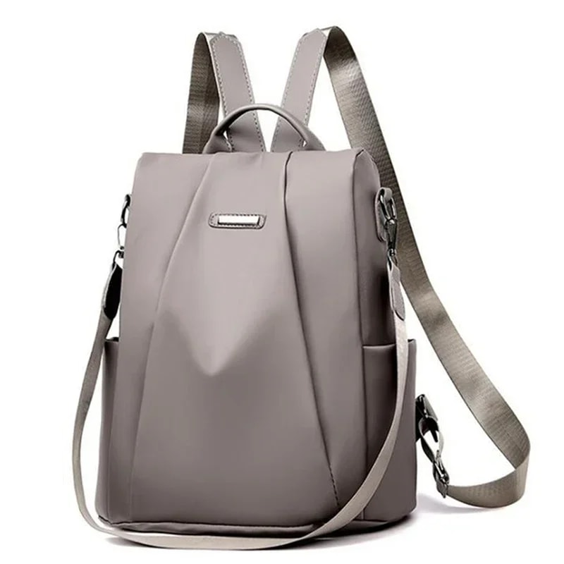 Stylish Nylon Waterproof Womens Backpack With Detachable Shoulder Strap 4