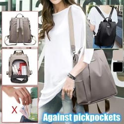 stylish nylon waterproof women's backpack with detachable shoulder strap