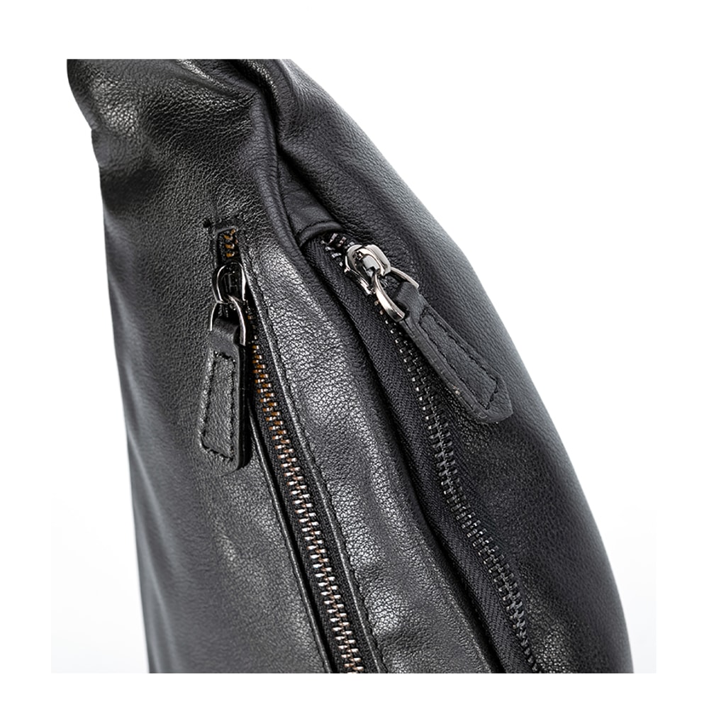 Genuine Leather Mens Chest Pack Crossbody Sling Bag Fashionable And Durable Messenger Shoulder Bag 4