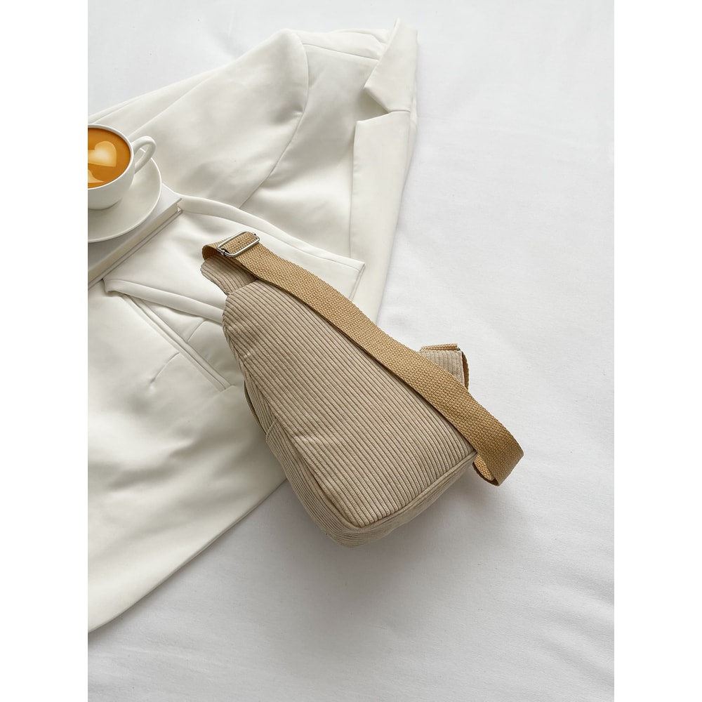 Corduroy Womens Sling Bag Lightweight Versatile Crossbody And Waist Bag For Casual Style 4