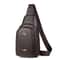 Luxury Leather Crossbody Sling Bag For Men Travel Chest Pack Messenger Bag In Black Brown 4