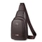 Luxury Leather Crossbody Sling Bag For Men Travel Chest Pack Messenger Bag In Black Brown 4