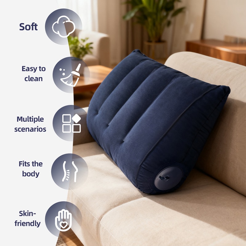 Portable Inflatable Camping Travel Pillow Lightweight Sleep Support Air Cushion for Comfortable Body Positioning