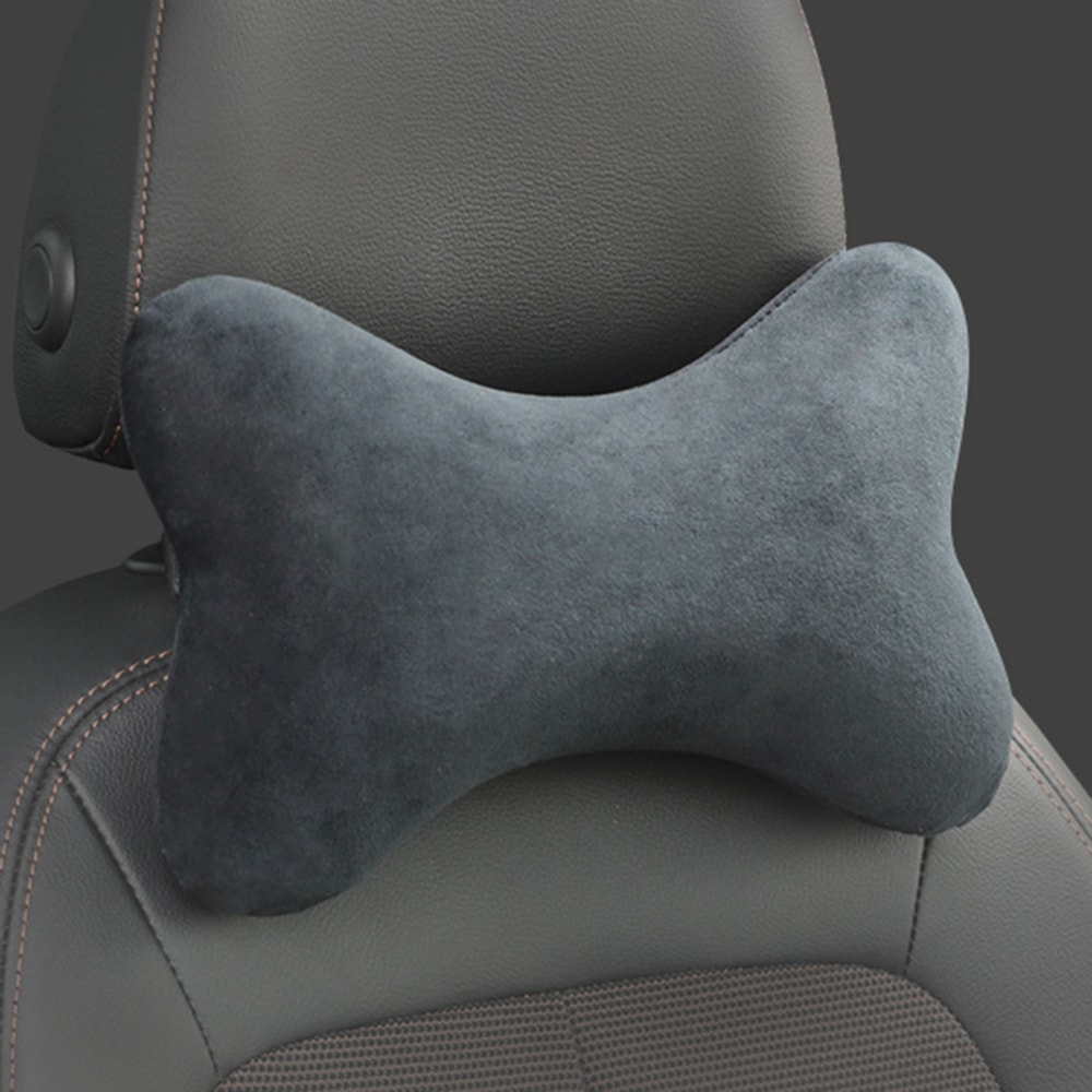 Memory Foam Neck Pillow For Car Seats Breathable Crystal Velvet Support For Sleep Travel 4