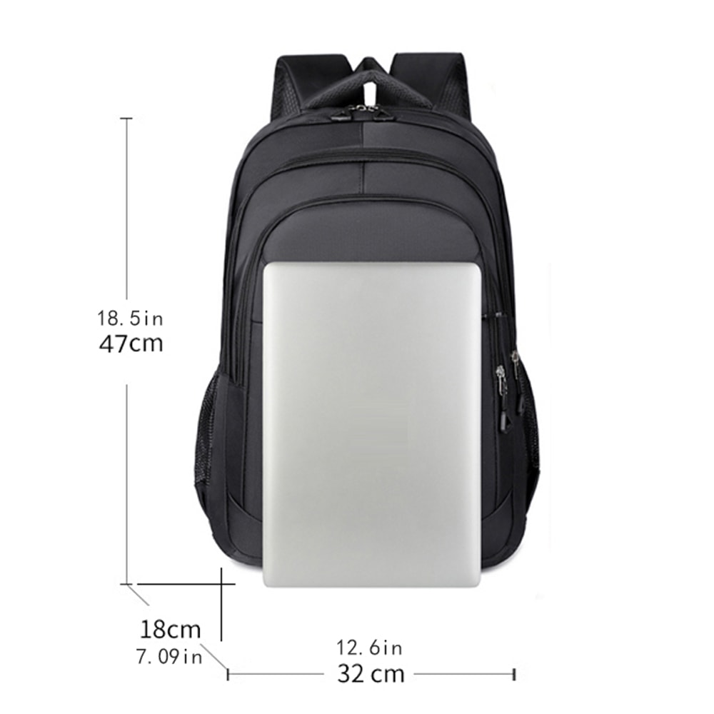 Durable Multi Pocket Backpack for Business & Travel Black