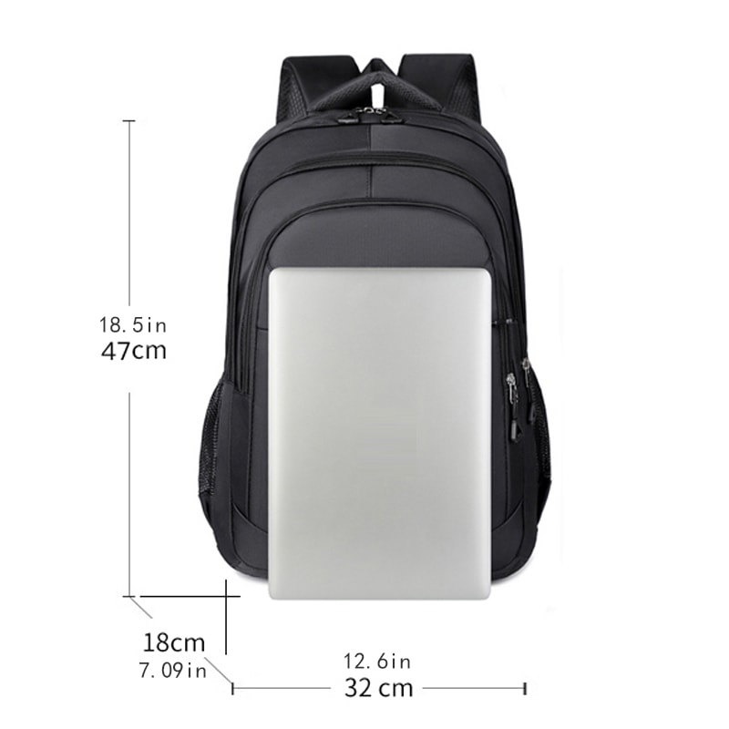 Durable Multi Pocket Backpack for Business & Travel Black