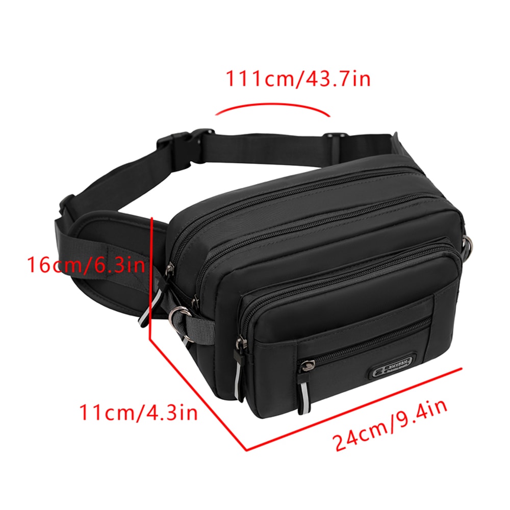 Mens Multifunctional Waist Bag Wear Resistant Sports Running Bag For Outdoor Leisure Activities 5