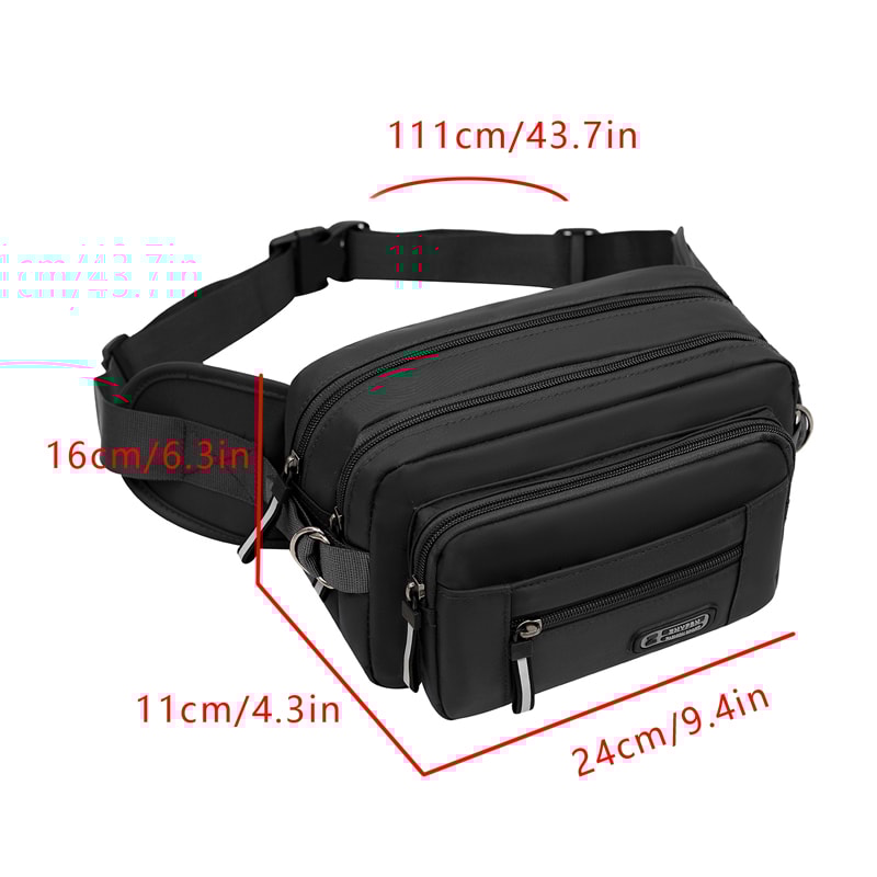Mens Multifunctional Waist Bag Wear Resistant Sports Running Bag For Outdoor Leisure Activities 5