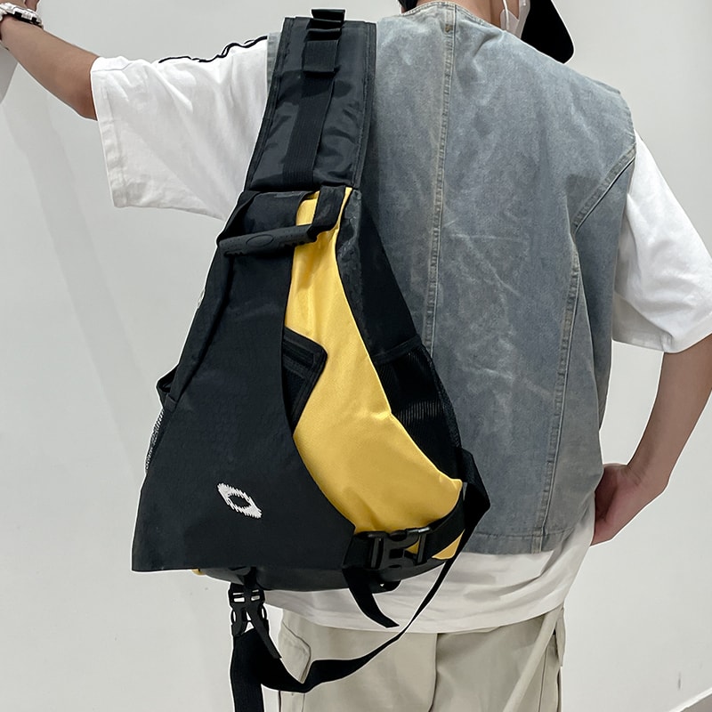 Large Capacity Crossbody Bag for Outdoor Sports Multi Pocket Chest and Side Bag