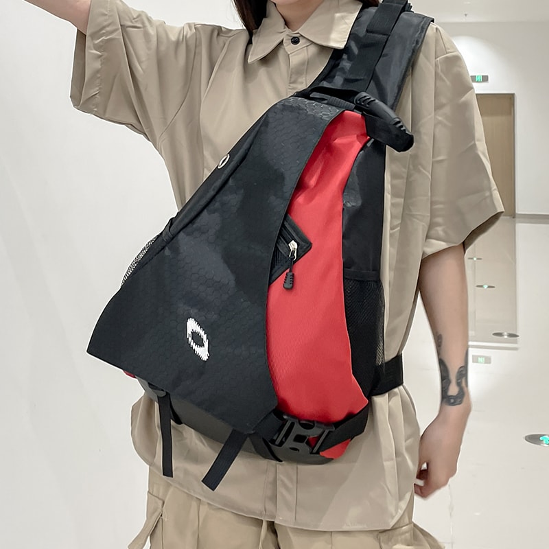 Large Capacity Crossbody Bag for Outdoor Sports Multi Pocket Chest and Side Bag