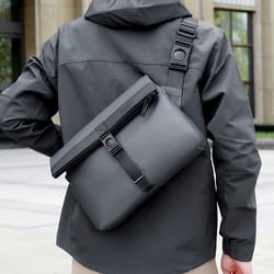 retro business crossbody bag for men large capacity briefcase stylish shoulder bag & travel backpack