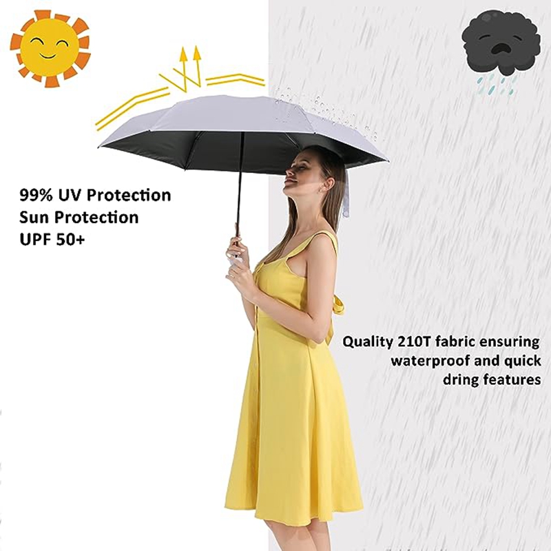 Portable Capsule Umbrella For Women Dual Use Sunshade And Rain Protection 2