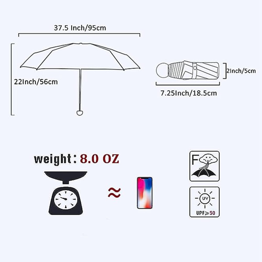 Portable Capsule Umbrella For Women Dual Use Sunshade And Rain Protection 5