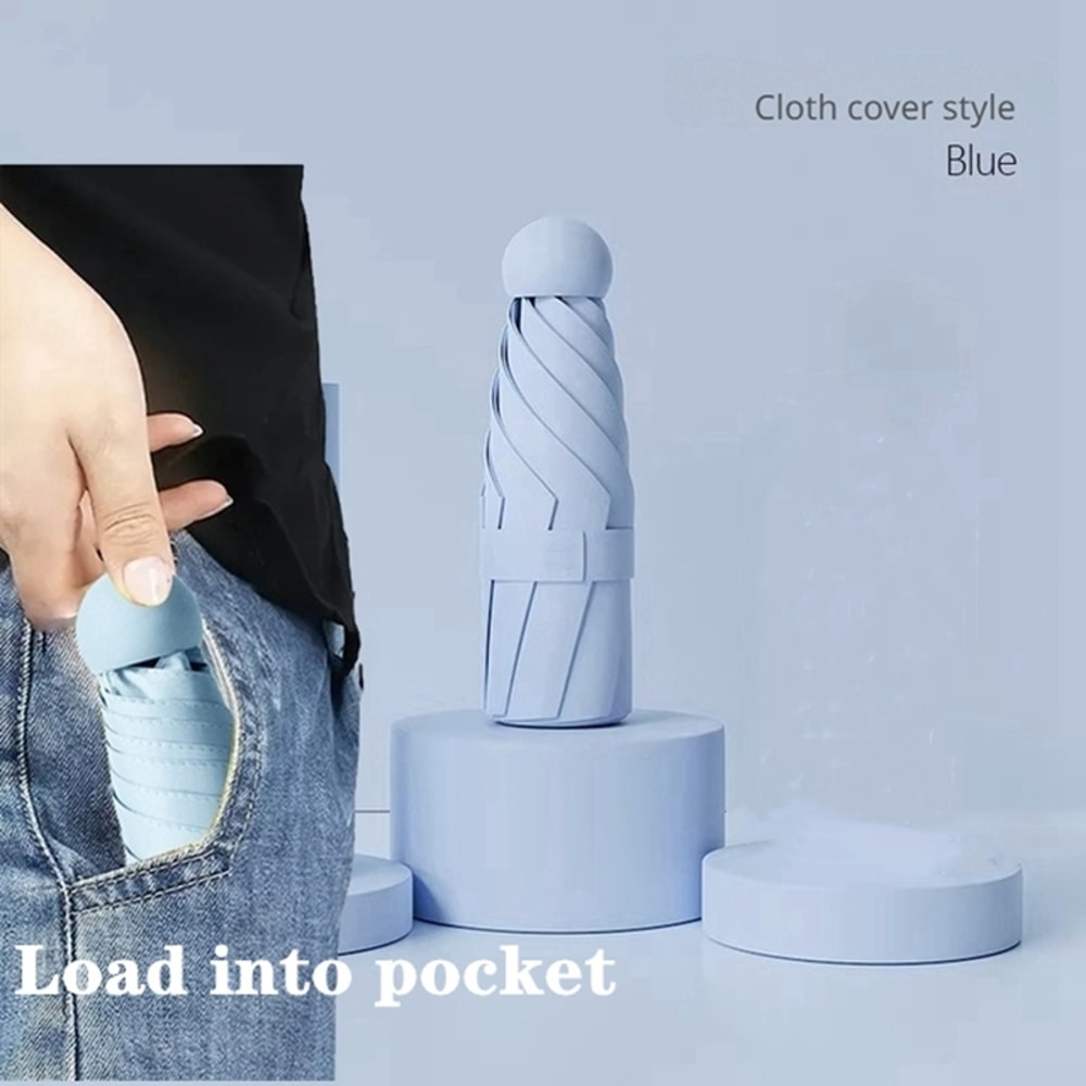 Portable Capsule Umbrella For Women Dual Use Sunshade And Rain Protection 10