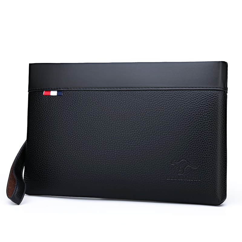 Durable Leather Clutch Wallet For Men Luxury Design Large Capacity Multi Card Holder Coin Purse 4