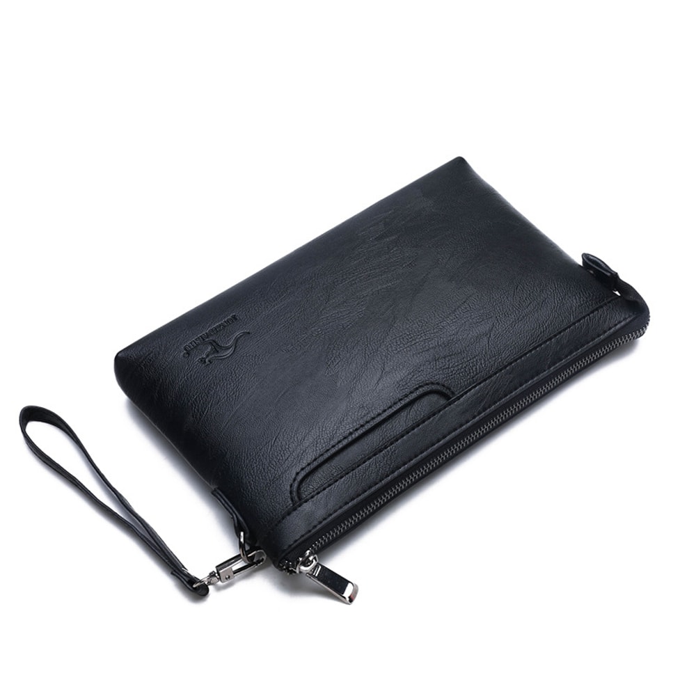 Mens Business Clutch Bag Premium PU Leather Wallet With Cell Phone Pocket For Travel Casual Use 1