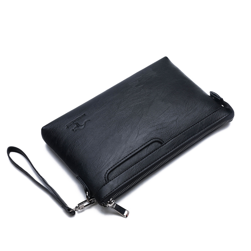 Mens Business Clutch Bag Premium PU Leather Wallet With Cell Phone Pocket For Travel Casual Use 1
