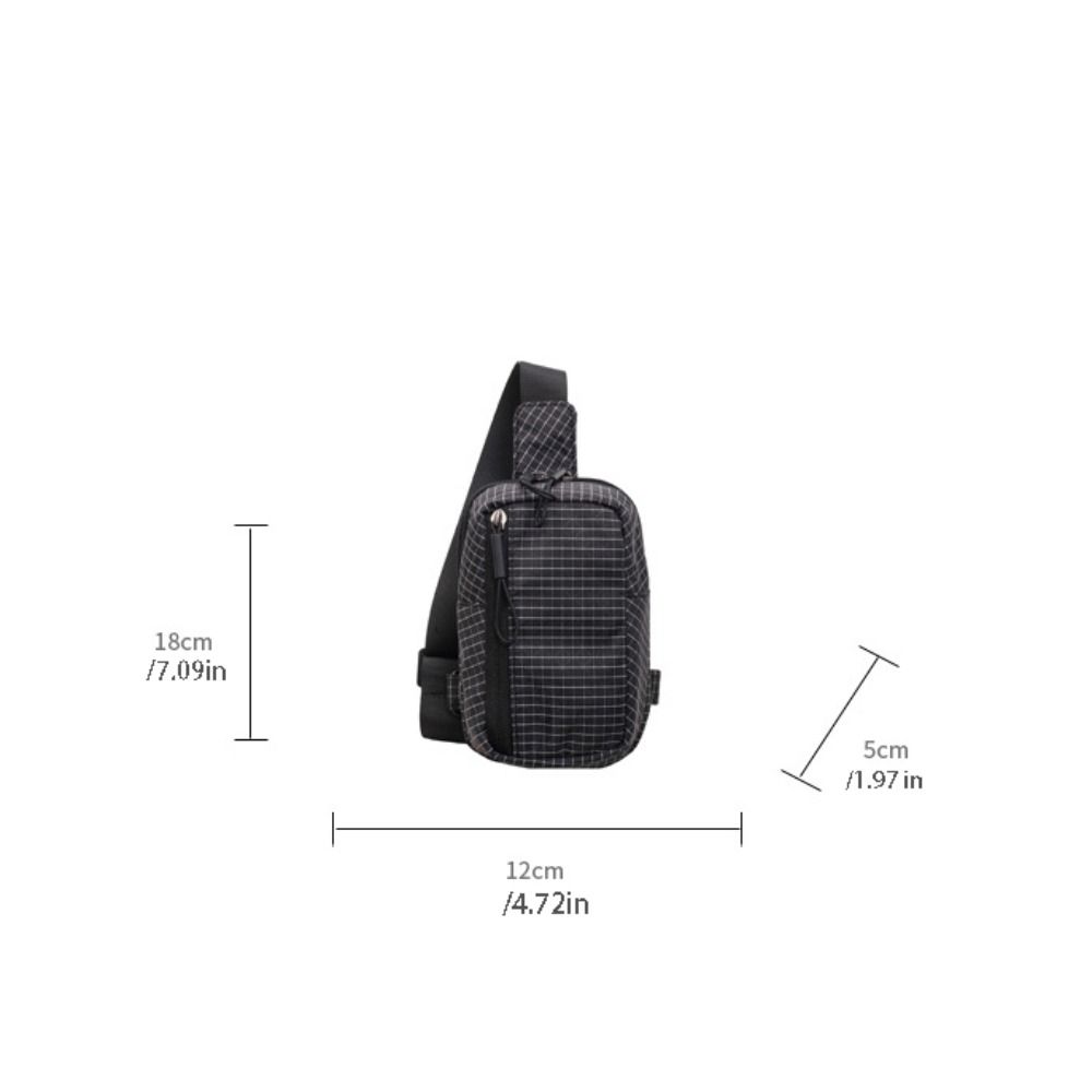 Multifunctional Nylon Chest Bag Waterproof Lightweight Crossbody Bag for Men & Women, Ideal for Active Lifestyles